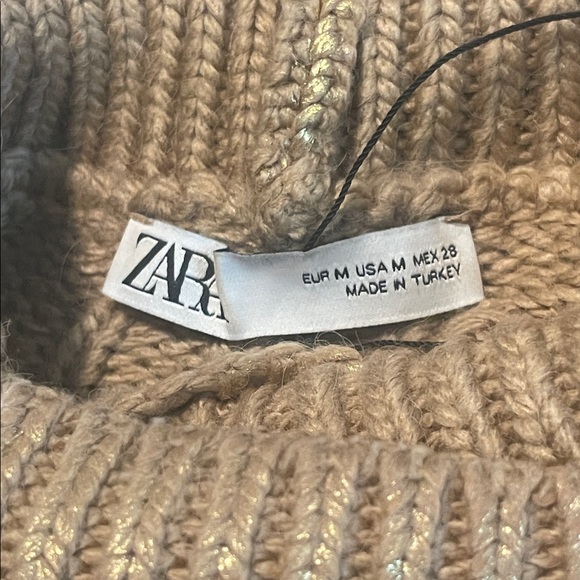 ZARA METALLIC GOLDEN SWEATER - Picture 7 of 7